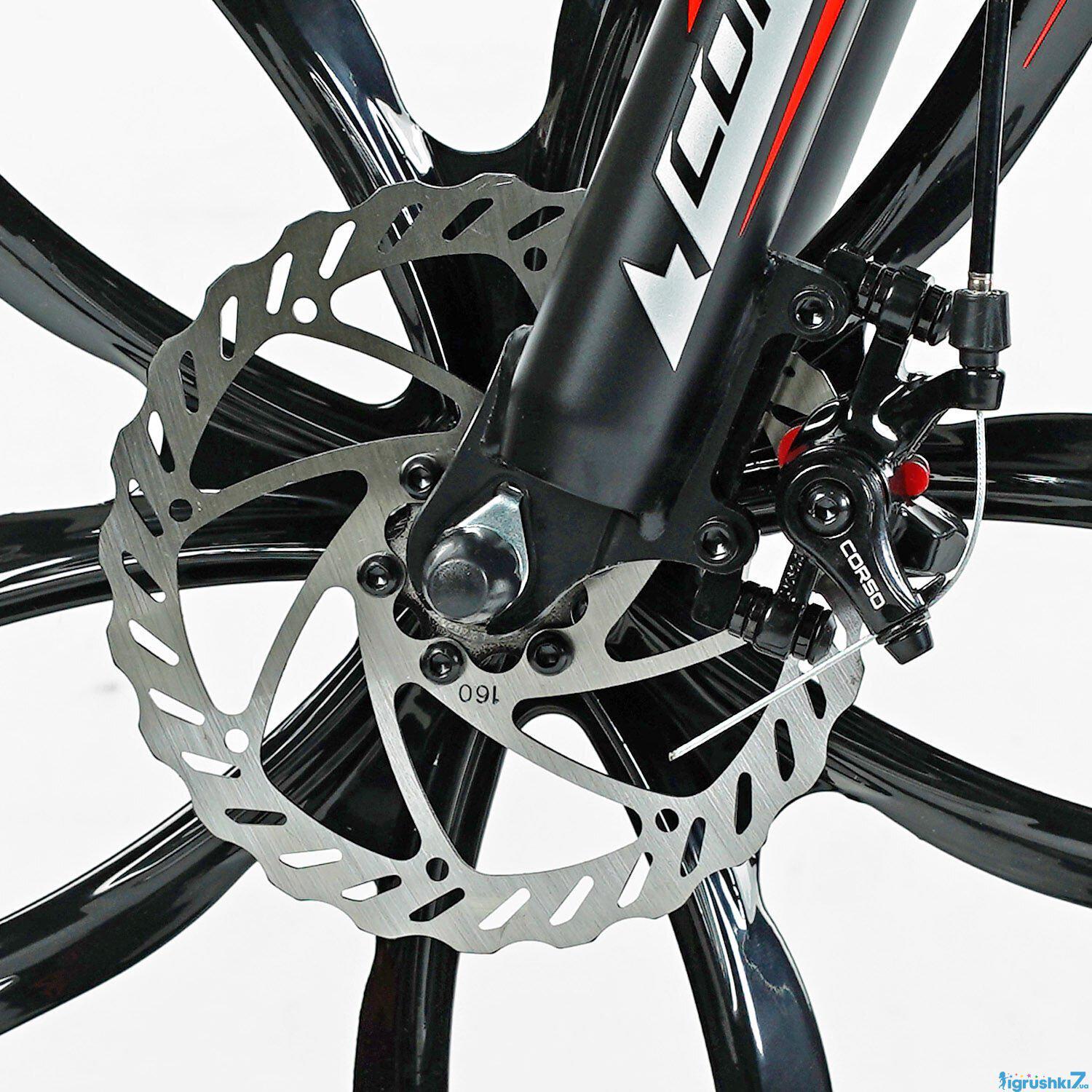 Велосипед горный Corso Spider алюминиевый/литые диски 26"/13" Красный (539029827) - фото 4 Велосипед горный Corso Spider алюминиевый/литые диски 26"/13" Красный (539029827) - фото 4
