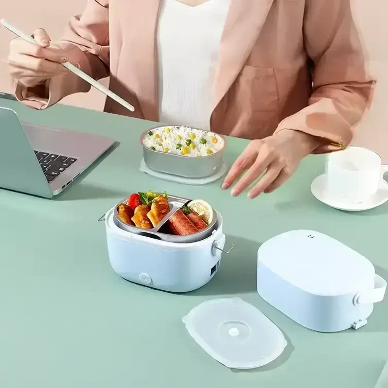 Ланч-бокс з підігрівом на два контейнери з кришками 1 л (LY-800) - фото 2 Ланч-бокс з підігрівом на два контейнери з кришками 1 л (LY-800) - фото 2