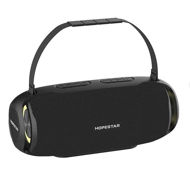 Колонка портативна Hopestar H48 Bluetooth MP3/FM/AUX/Mic/LED стерео 10 Вт Чорний (11189417)