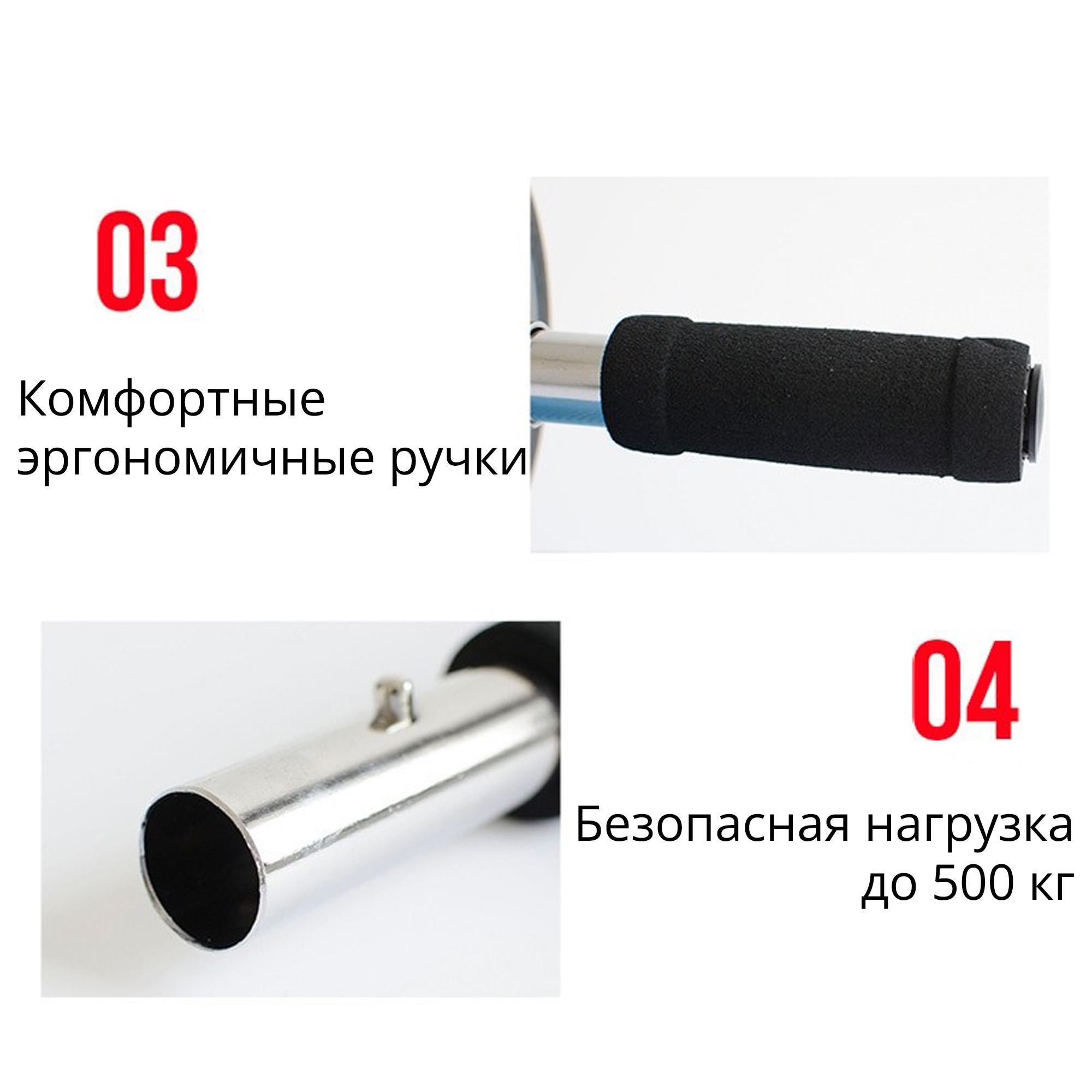 Тренажер роликовый для пресса Power Stretch Roller с автоматическим пружинным возвратом Серо-черный (502) - фото 8