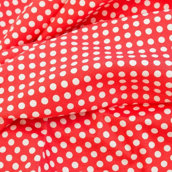 Ткань коттон-сатин IDEIA Горох 1,5 м Корал (2200003885767)