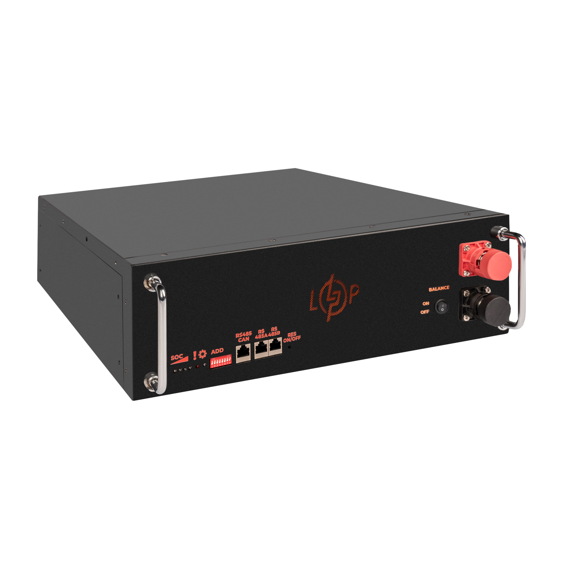 Акумулятор LP LiFePO4 51,2V-100 Ah 5120Wh BMS SP 100A/50А RM RS485/CAN LCD BL - фото 5 Акумулятор LP LiFePO4 51,2V-100 Ah 5120Wh BMS SP 100A/50А RM RS485/CAN LCD BL - фото 5