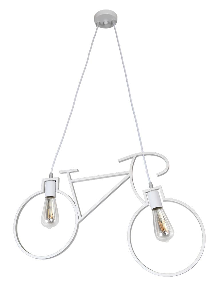 Люстра подвесная декоративная Levistella 909XL1050-2 WH велосипед Белый