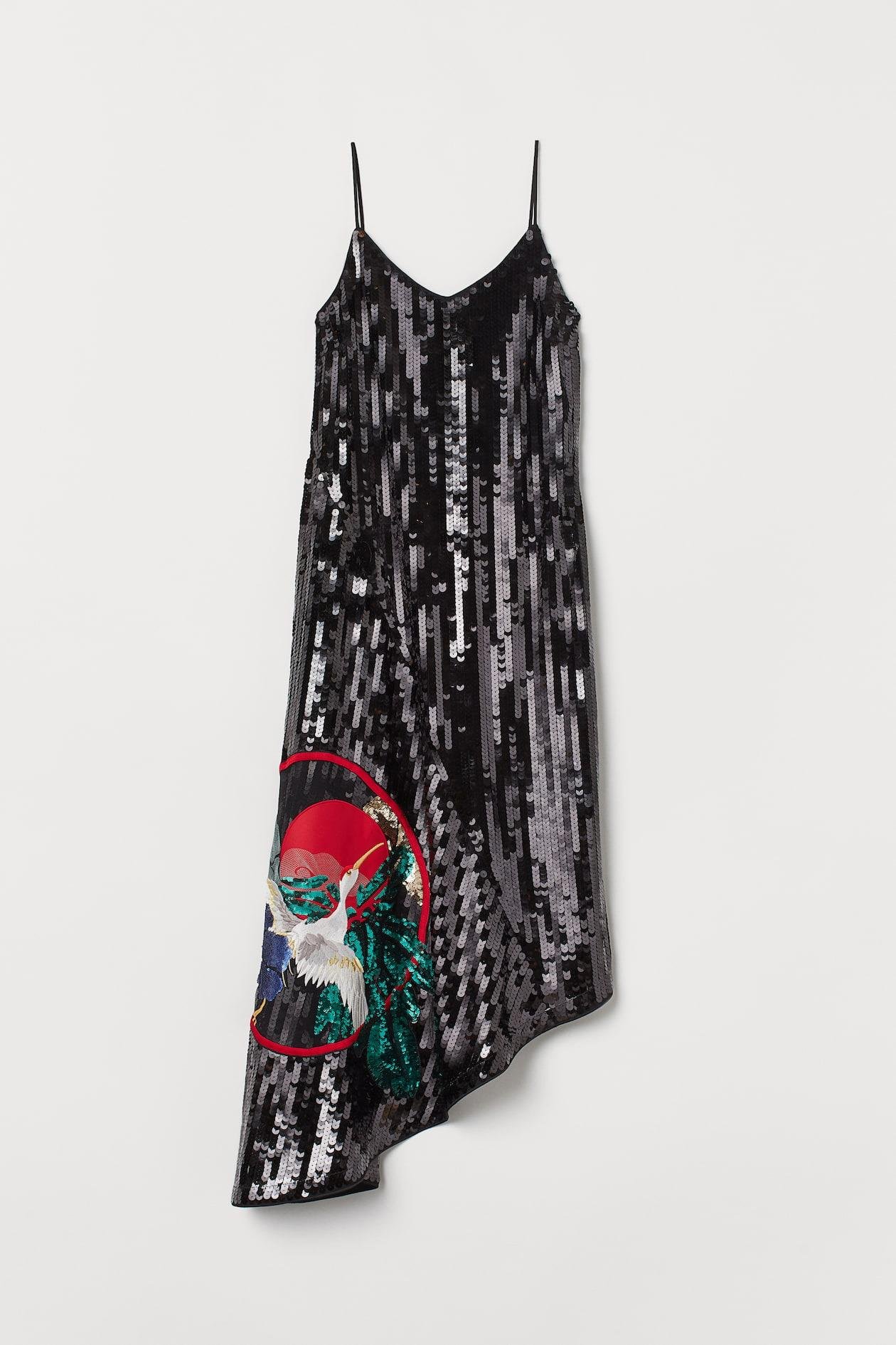 Платье с пайетками р. 42 Черный (8093450wer)