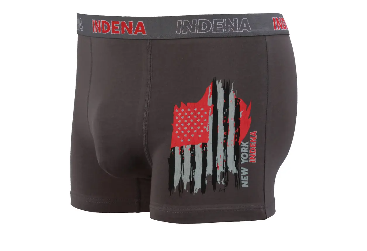 Мужские боксеры стрейчевые INDENA L р. 44-46 2 шт. Серый (95098)
