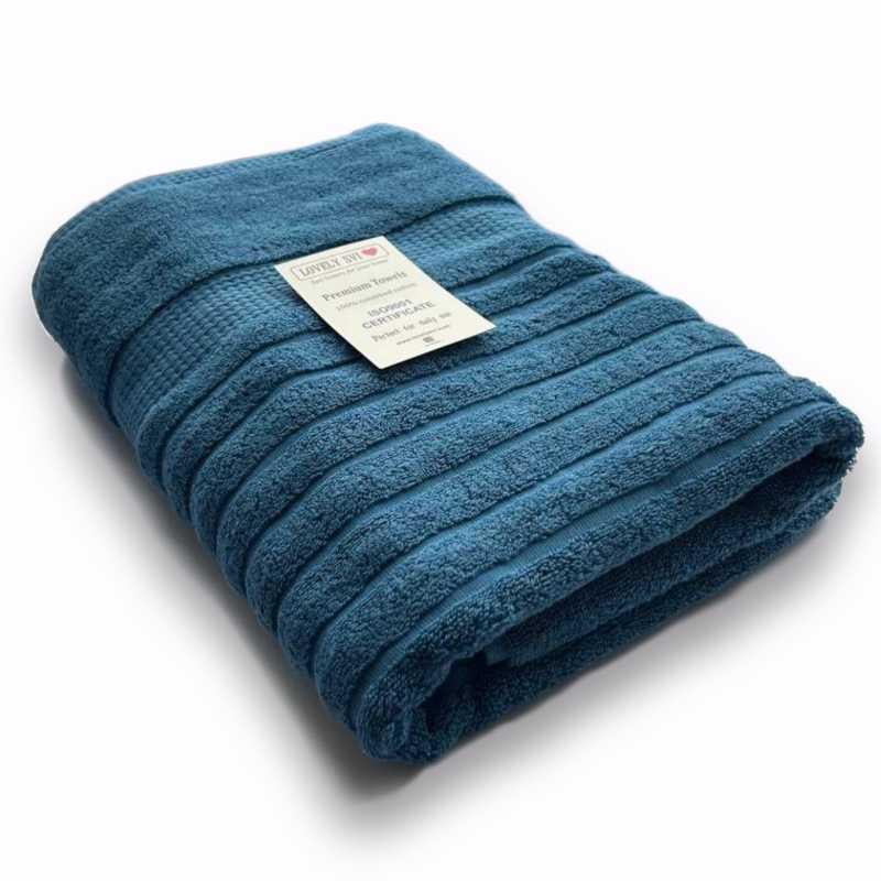 Полотенце банное Lovely Svi Oxford Stripe хлопок жаккард 70х140 см Синий (2561134)