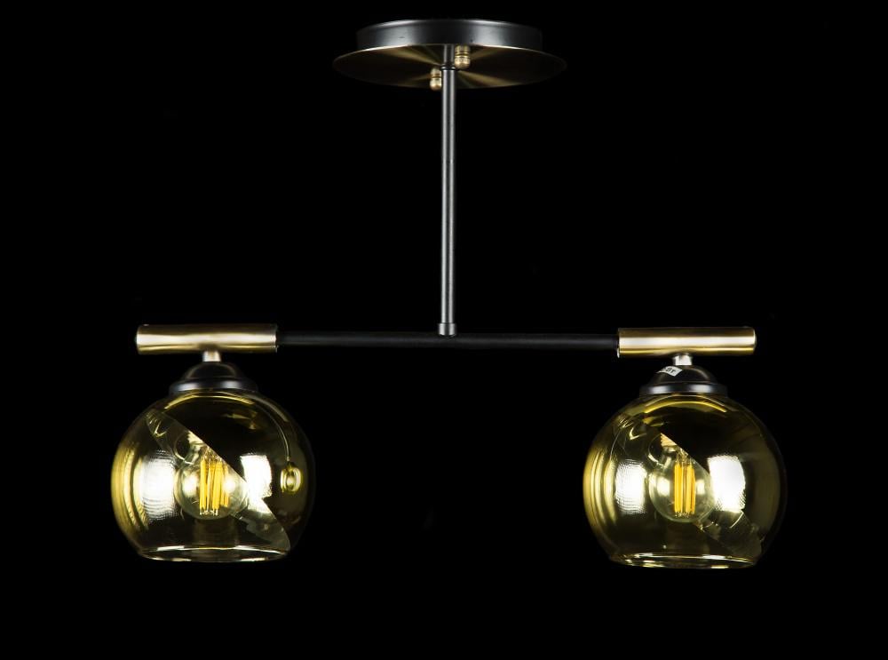 Люстра с плафонами Ray L9804/2 BLK+AB (IR006121)