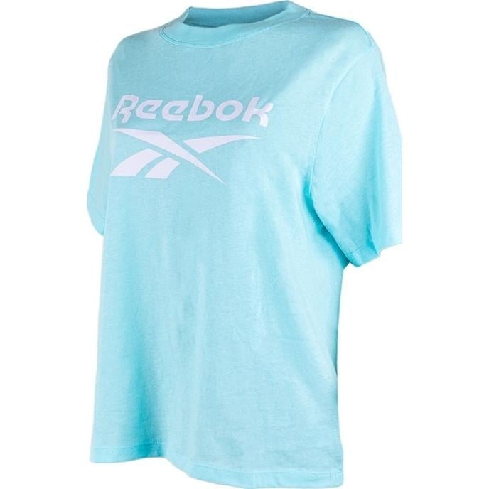 Футболка женская Reebok TRAINING ESSENTIALS LOGO CROPPED GM5112 р. 1X Голубой (57585-471)