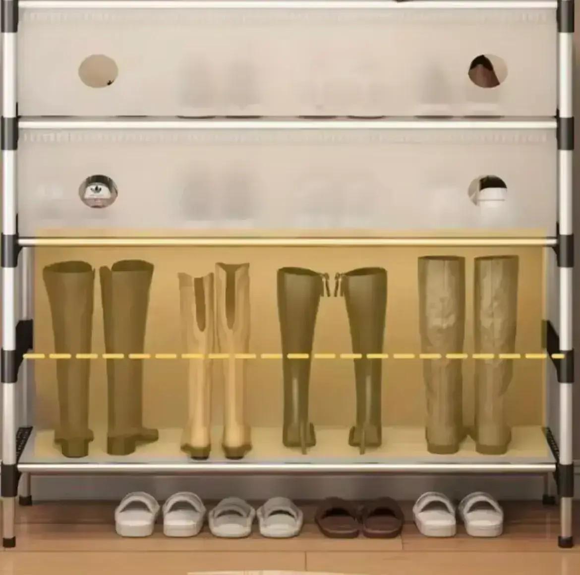 Шафа для взуття пластикова на 6 полиць 140x63x28 см (17159) - фото 7 Шафа для взуття пластикова на 6 полиць 140x63x28 см (17159) - фото 7