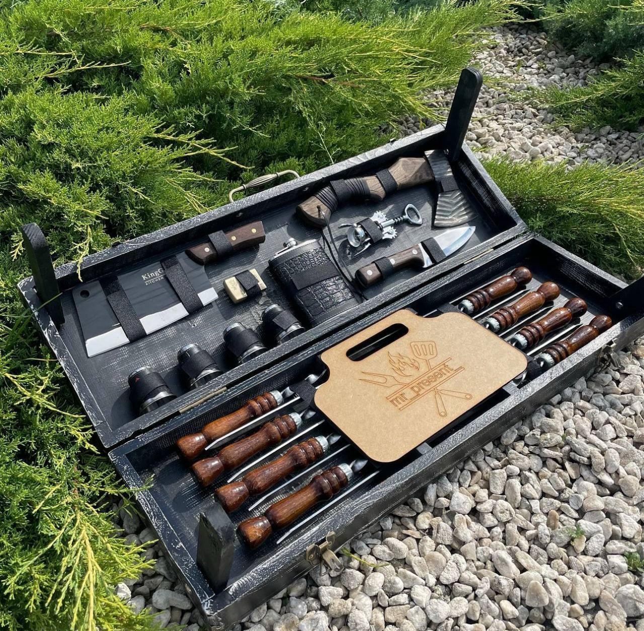 Набір шампурів Hunter у кейсі-столику Black - фото 3