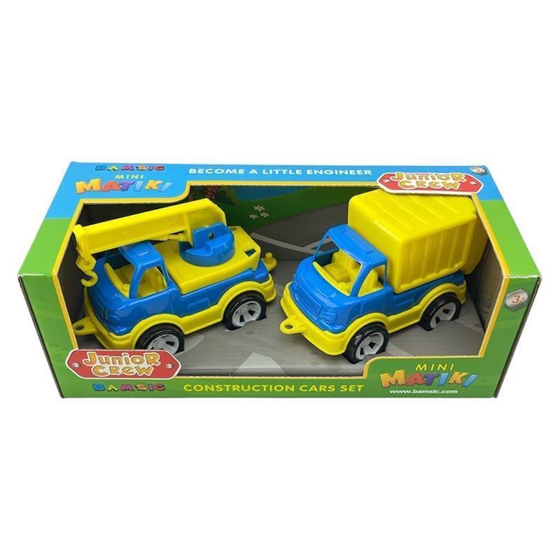Набор машинок Бамсик Кран с мусоровозом 002/15 Blue/Yellow (2812464352)