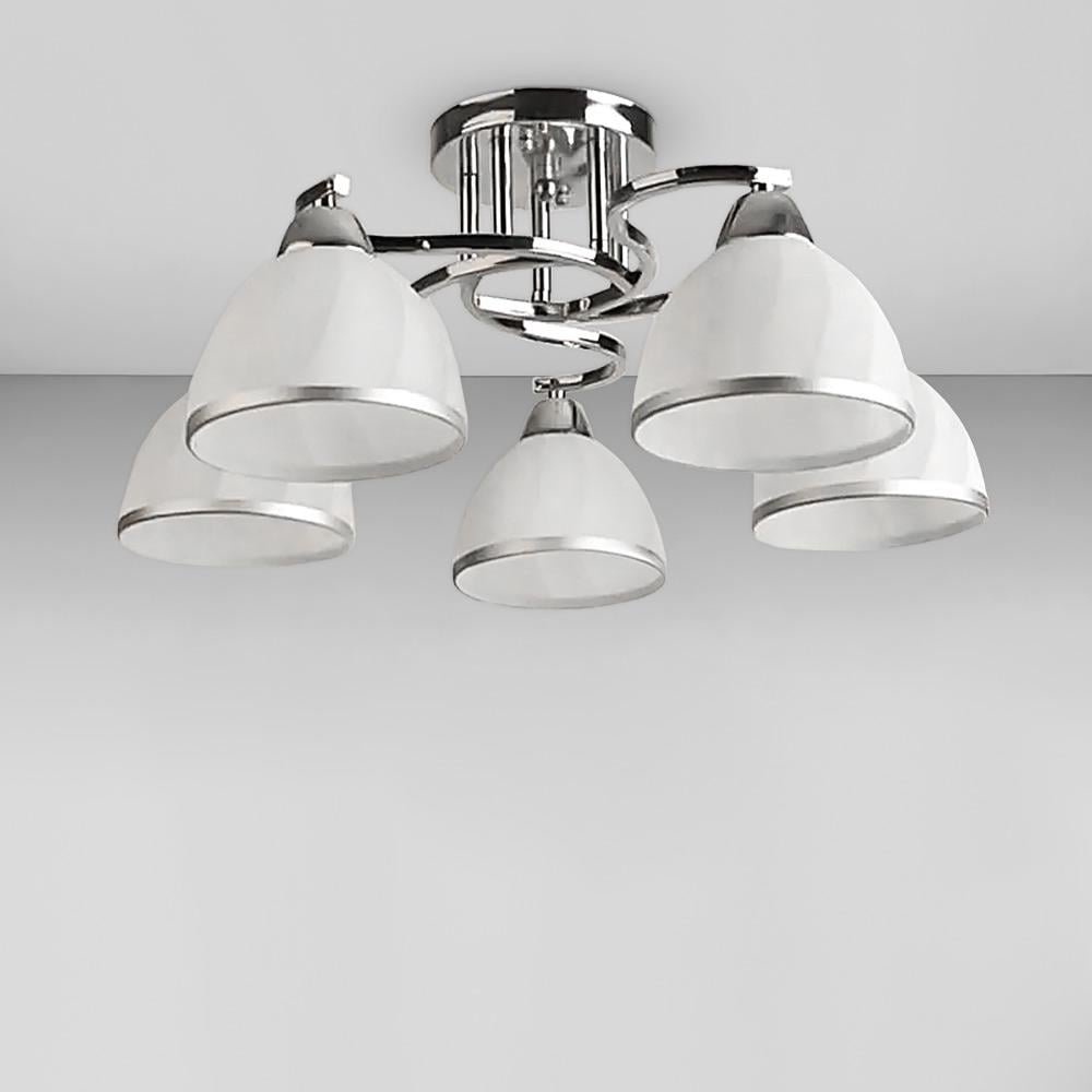 Люстра стельова Light House SH-19283/5 CR E27х5 560х560х220 мм Хром Люстра стельова Light House SH-19283/5 CR E27х5 560х560х220 мм Хром