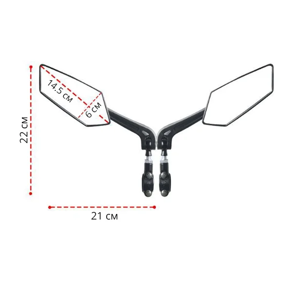 Зеркало заднего вида 2шт. (C01704-2) - фото 11 Зеркало заднего вида 2шт. (C01704-2) - фото 11