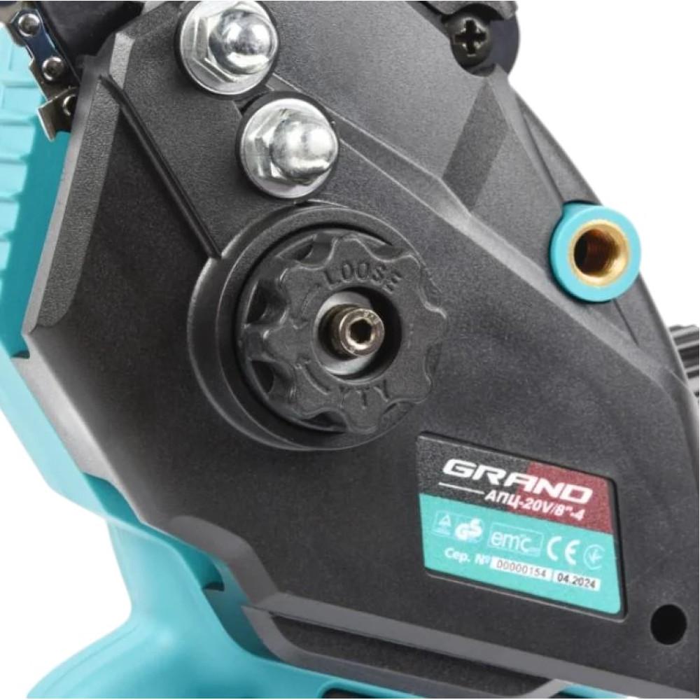 Пила цепная аккумуляторная GRAND АПЦ-20V/8" без аккумулятора и зарядного устройства - фото 3 Пила цепная аккумуляторная GRAND АПЦ-20V/8" без аккумулятора и зарядного устройства - фото 3