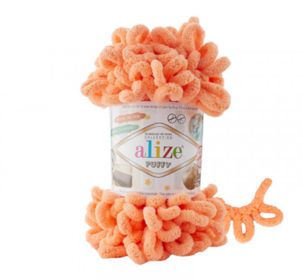 Пряжа для вязания Alize Puffy Персиковый 34 (2035763053)