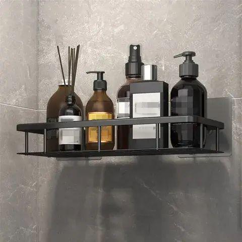 Полиця у ванну STORAGE RACK AND 197 вантажопідйомністю до 10 кг 30х13х5 5 см настінна самоклеюча Чорний