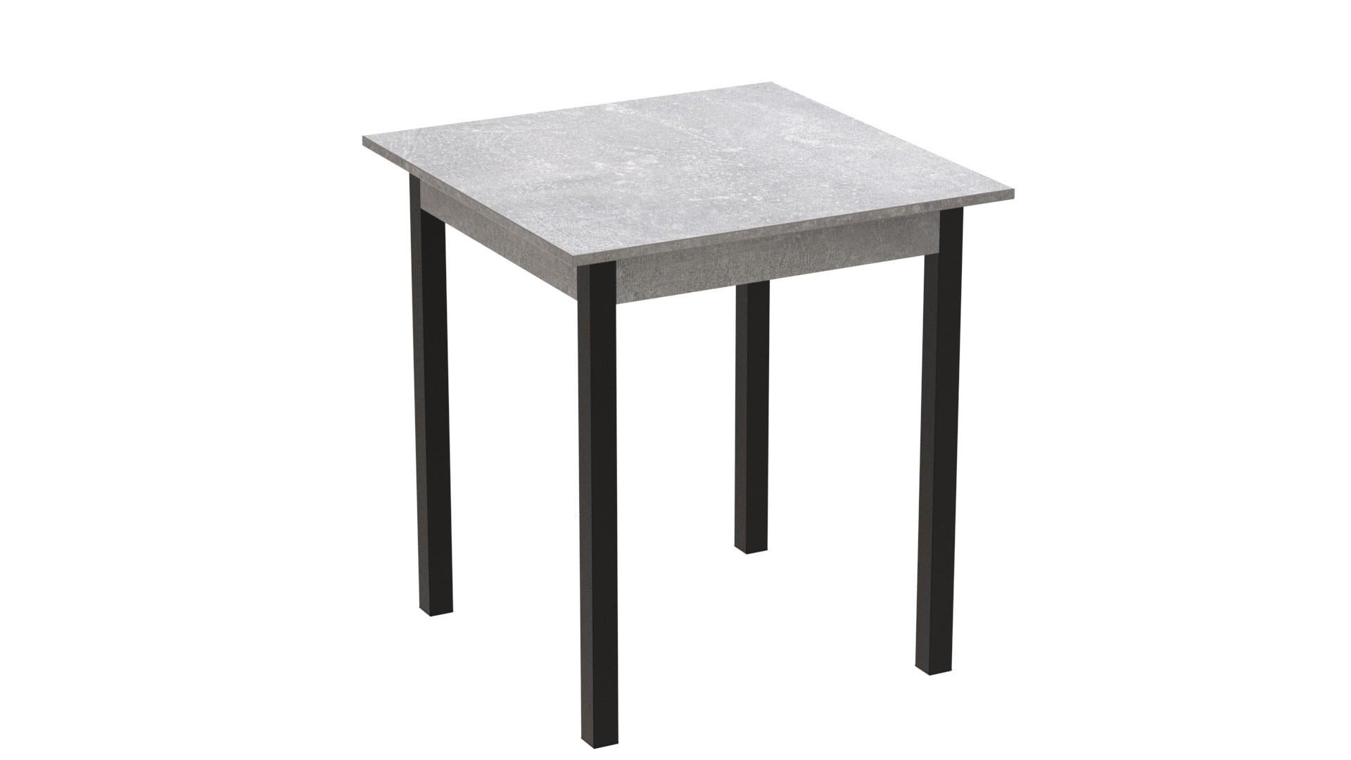 Обеденный стол Ferrum-decor Диего ДСП 16 мм 75x70x70 см Черный/Бетон (FRD-105575)