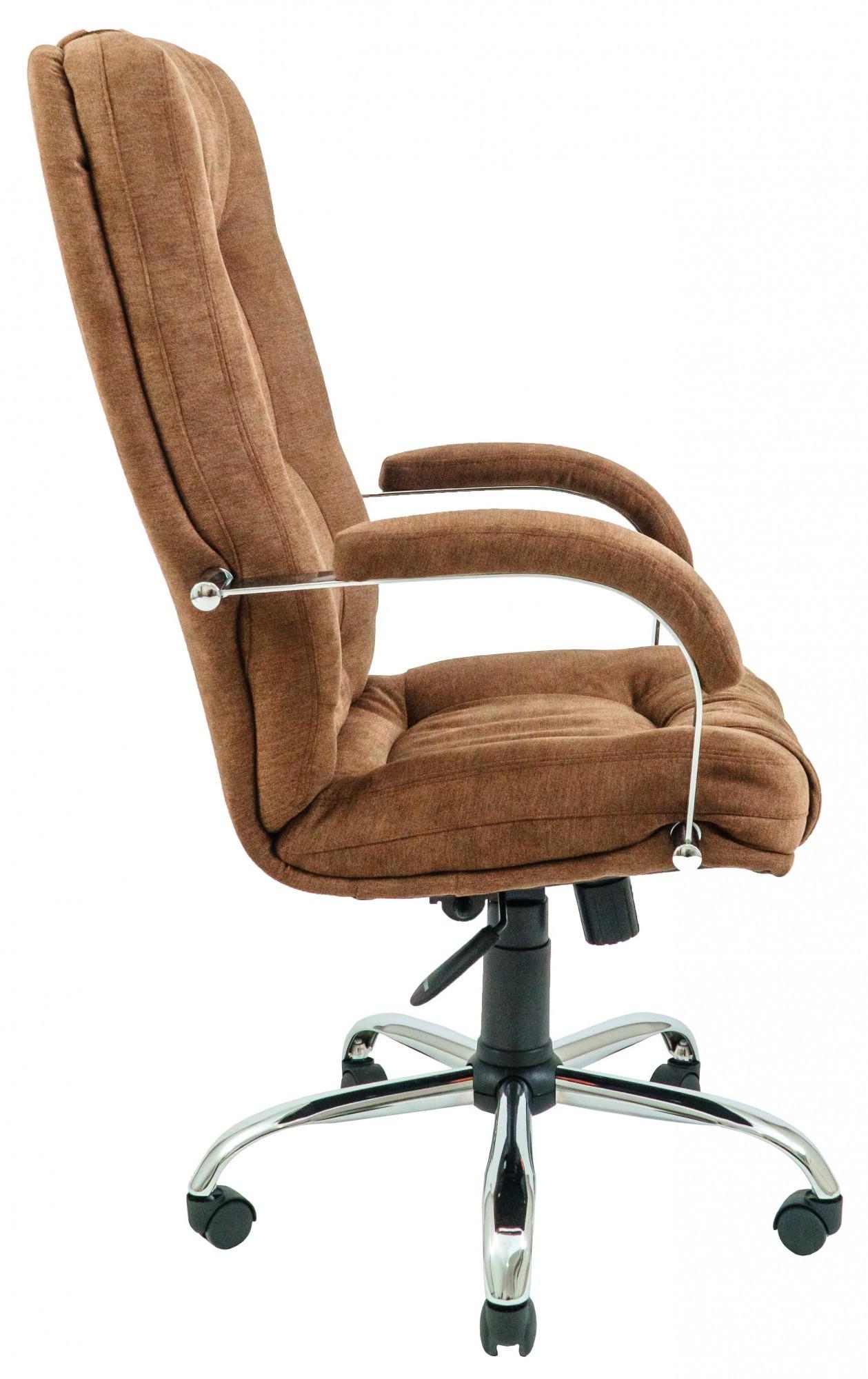 Кресло офисное компьютерное Alberto Мисти Brown Хром М1 Tilt Коричневый - фото 4