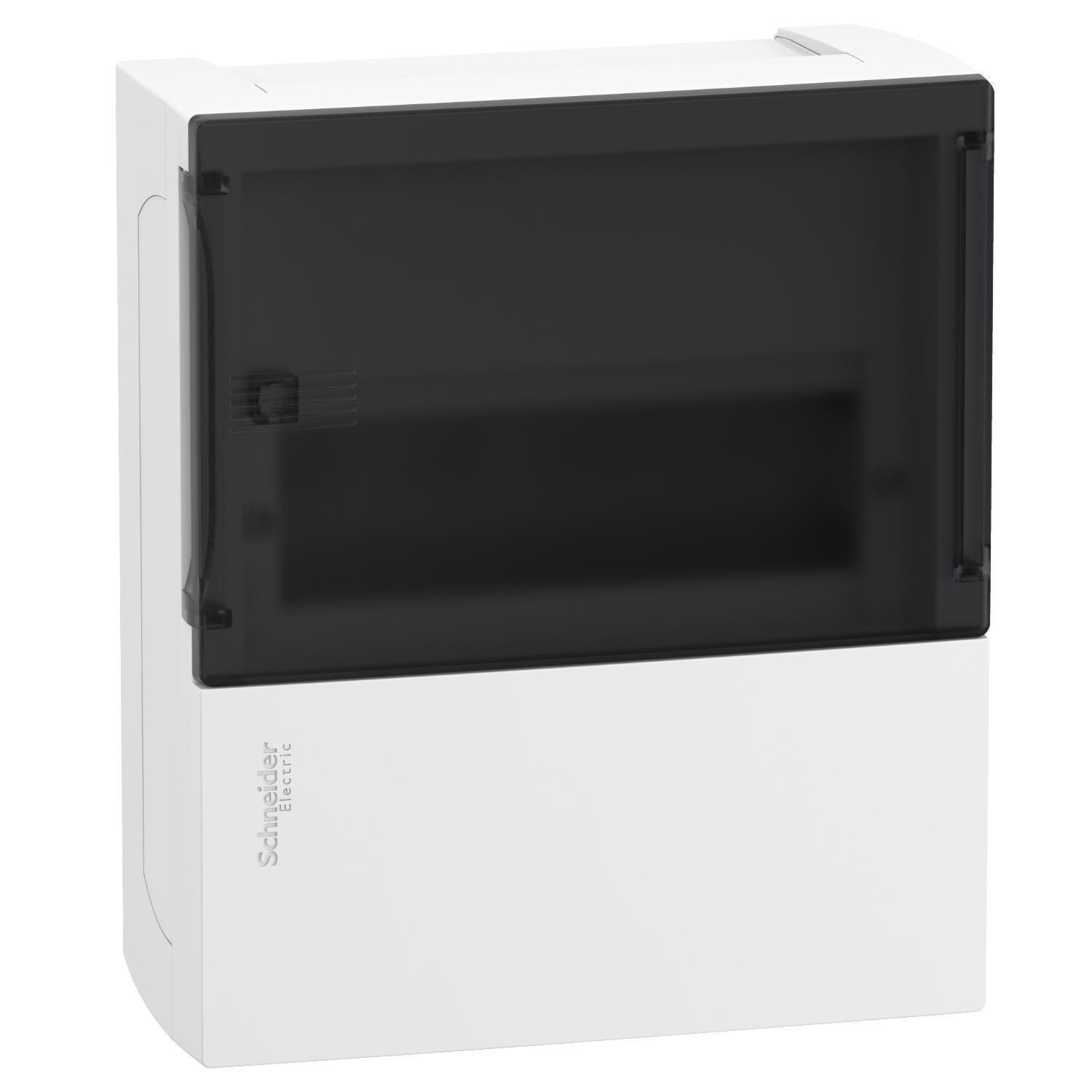 Щит навісний Schneider Electric Resi9 MP 1ряд/8 модулів з дверцятами Димчастий (MIP12108S)