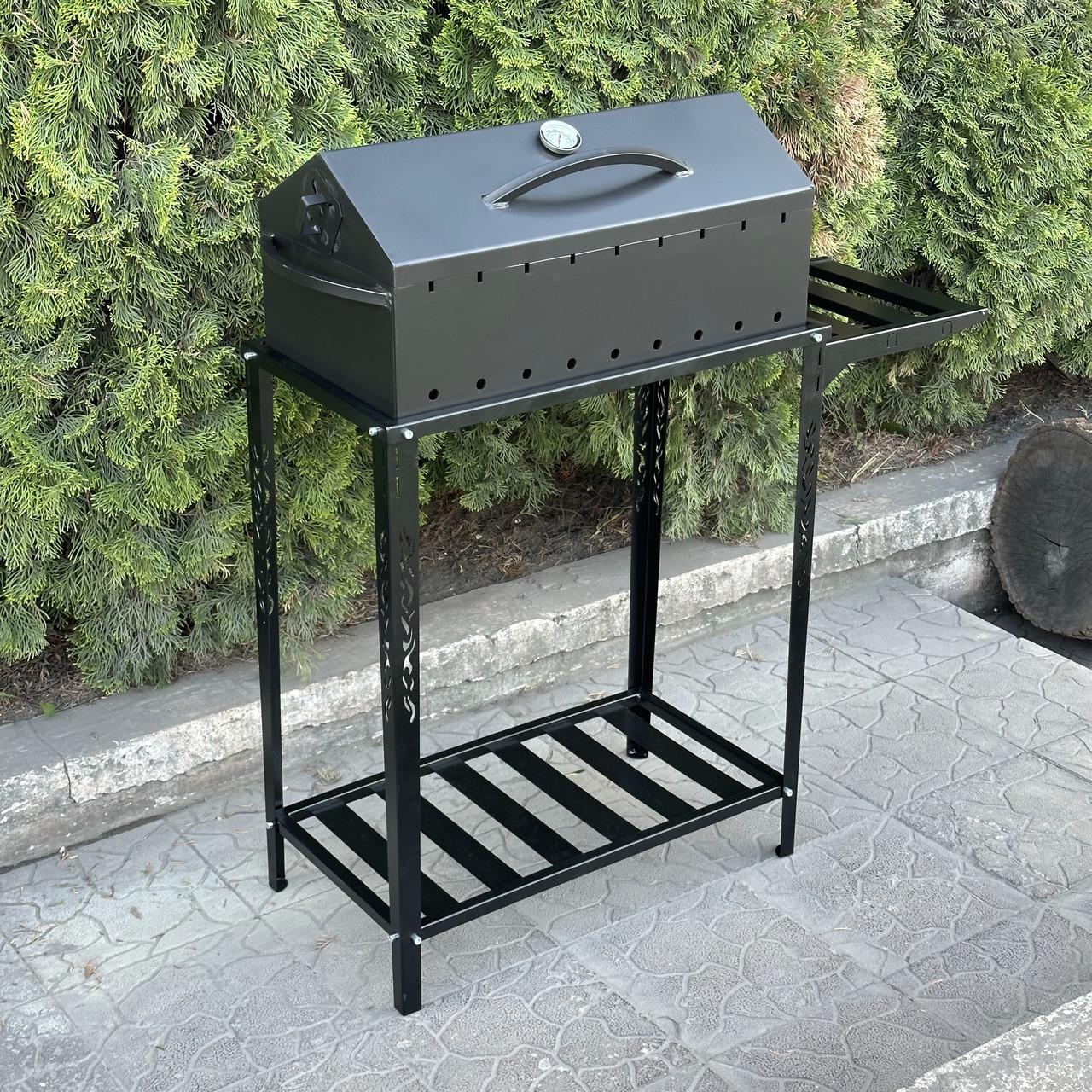 Мангал-барбекю Metalzavod Прометей на 9 шампурів 4 мм на дровниці 126,2х36,7х106,5 см (MBD9-4R-T) - фото 3 Мангал-барбекю Metalzavod Прометей на 9 шампурів 4 мм на дровниці 126,2х36,7х106,5 см (MBD9-4R-T) - фото 3