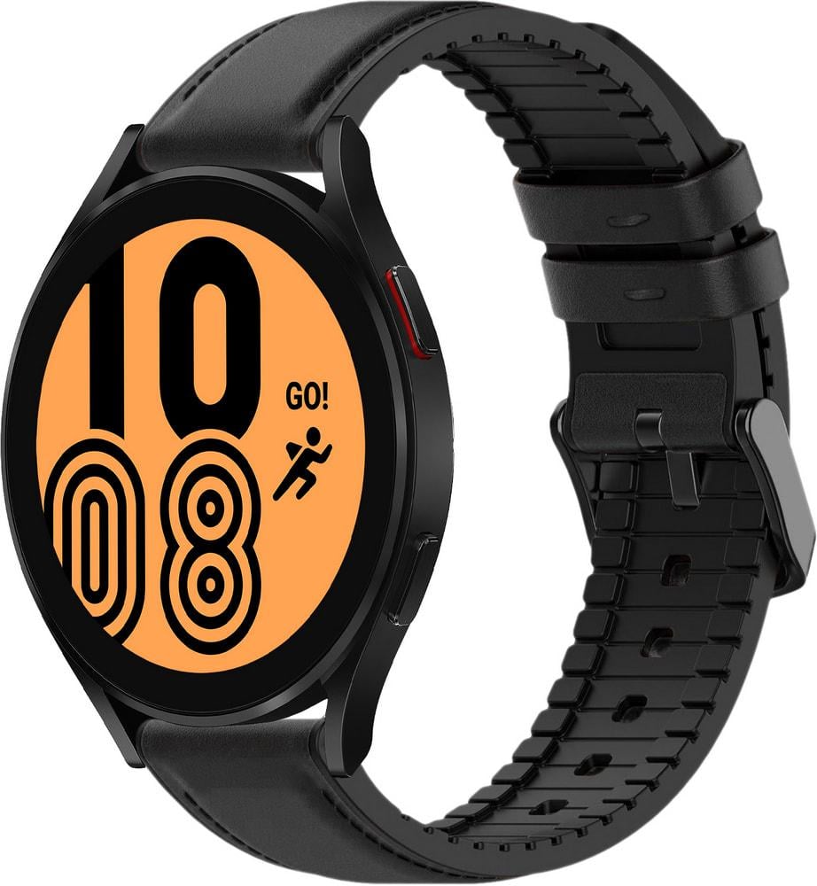 Ремінець шкіряний Tamyx для Galaxy Watch 4 44 мм Black (31585-2B) Ремінець шкіряний Tamyx для Galaxy Watch 4 44 мм Black (31585-2B)