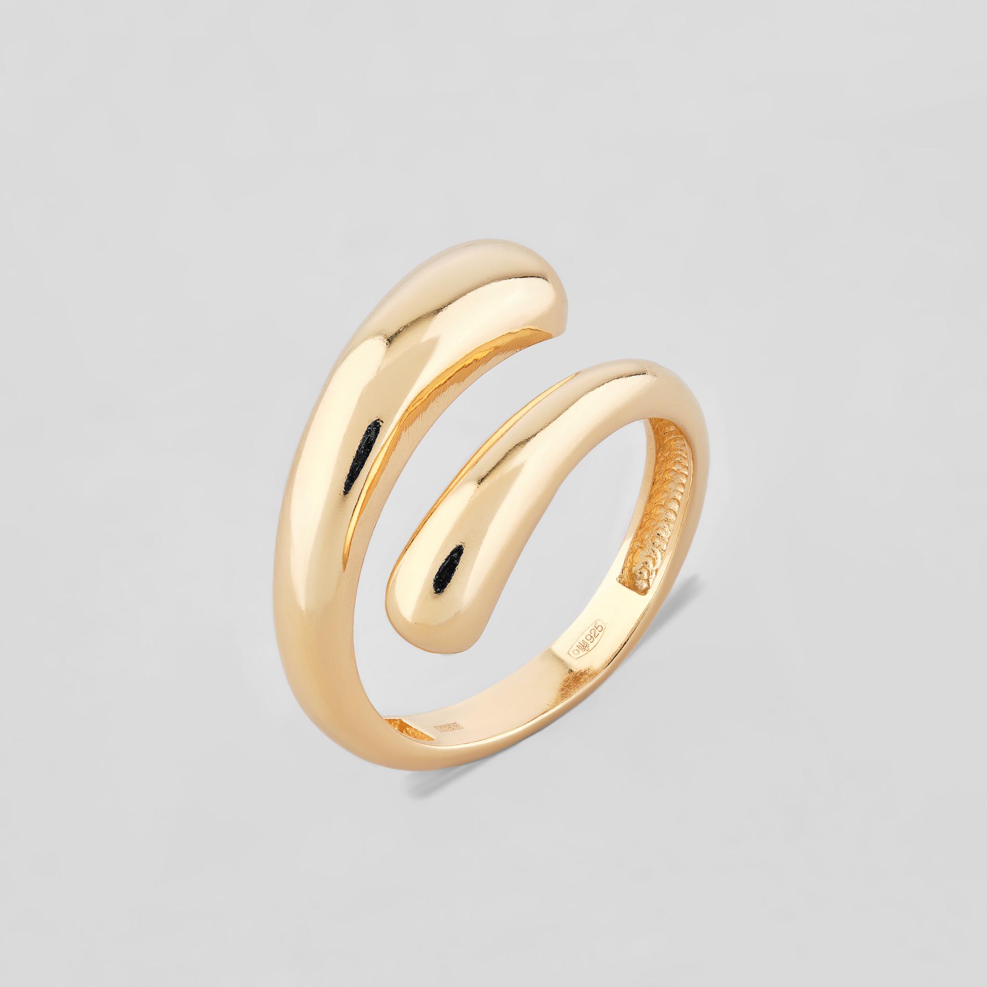 Серебряное кольцо Minimal Две капли (1086п)