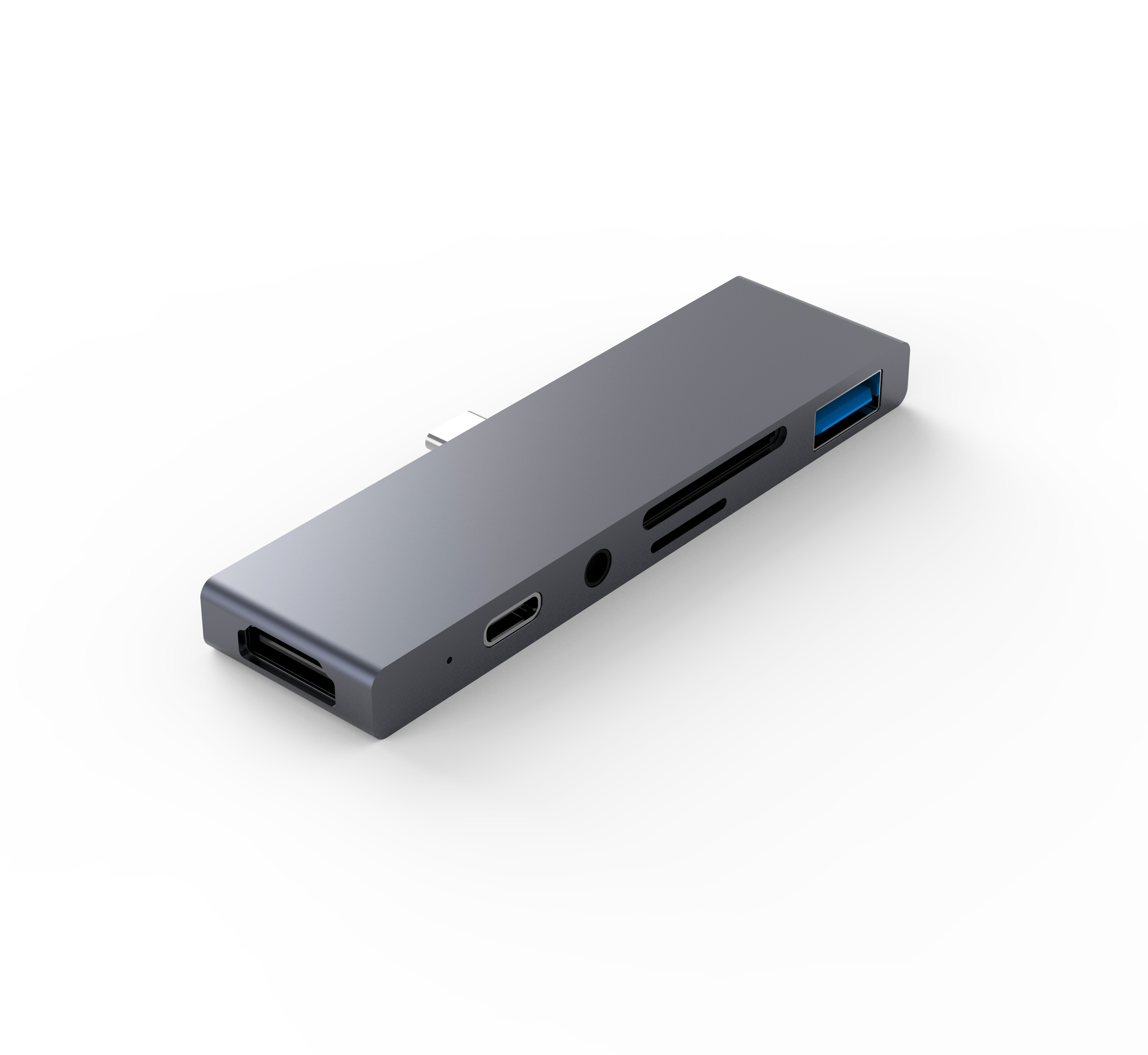 USB-хаб Qitech Aluminum Type-C Space Gray (QT-Hub3) - фото 2 USB-хаб Qitech Aluminum Type-C Space Gray (QT-Hub3) - фото 2