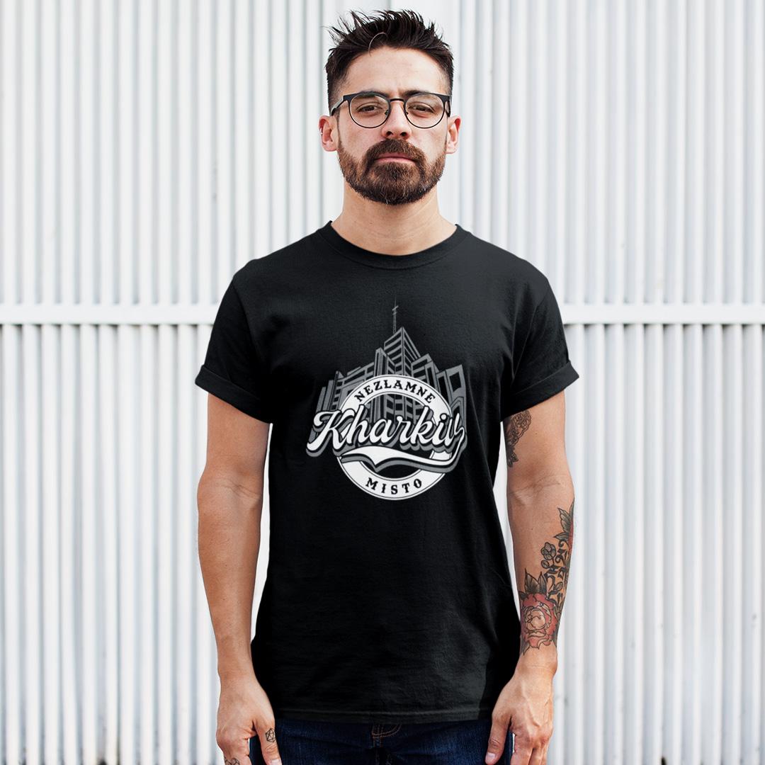Футболка унісекс Харків Незламне Місто L Чорний (00000000035)