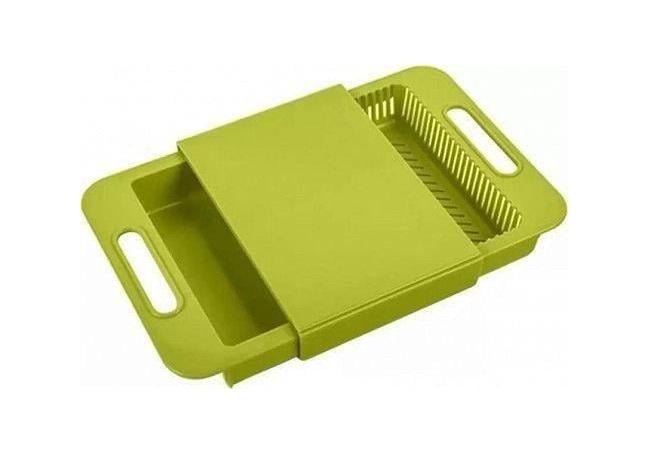 Корзина в раковину для мытья фруктов и овощей Зеленая (TM-124) - фото 1