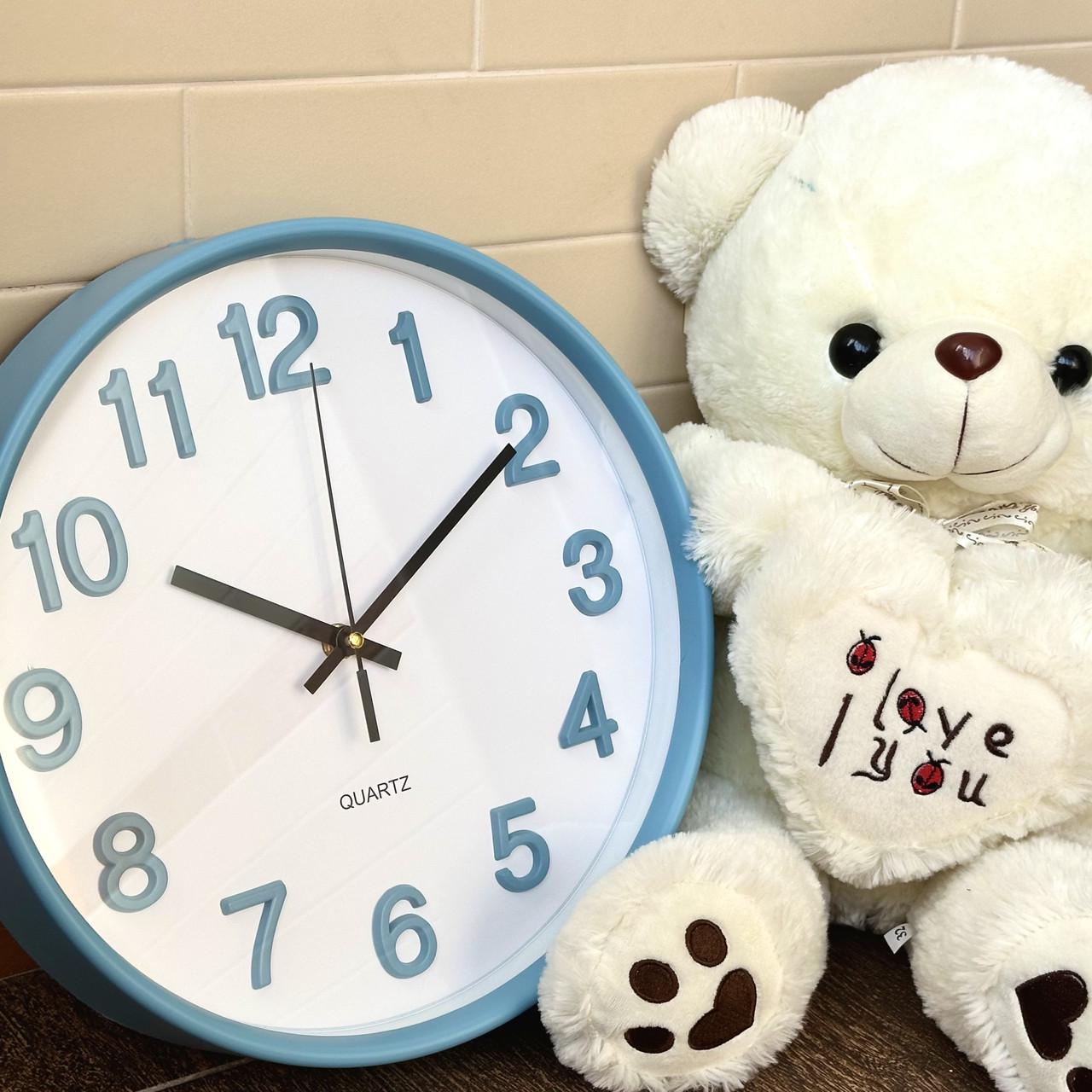 Годинник настінний безшумний Quartz OH-252-Sky 30 см Блакитний (2764179390) - фото 3 Годинник настінний безшумний Quartz OH-252-Sky 30 см Блакитний (2764179390) - фото 3