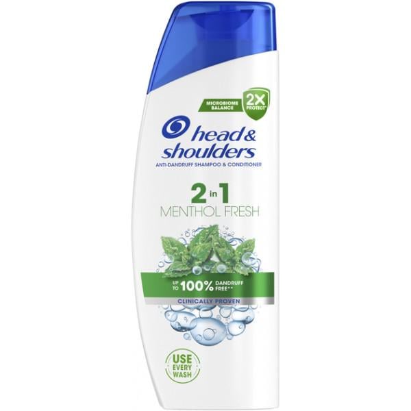 Шампунь Head & Shoulders 2в1 Против перхоти Свежесть ментола 330 мл