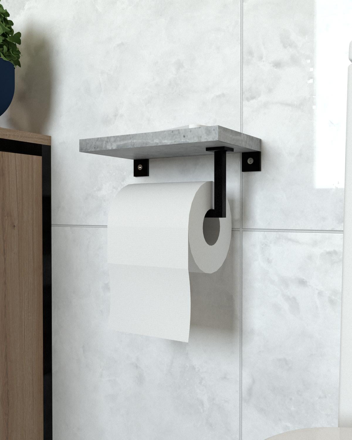 Держатель для туалетной бумаги EcoLoft Мира DSP-1370-10 в стиле лофт ДСП Бетон (32169221)