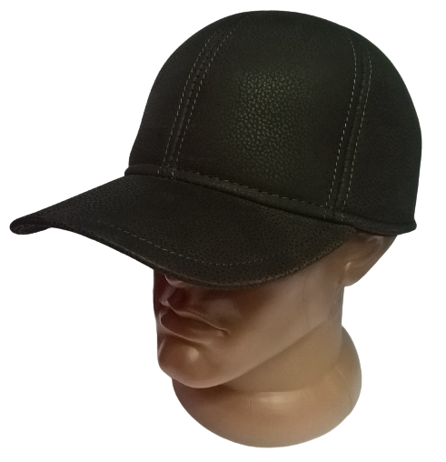 Бейсболка мужская Ellipse 218D/BRW из кожи на флисе M/55-56 Темно-коричневый