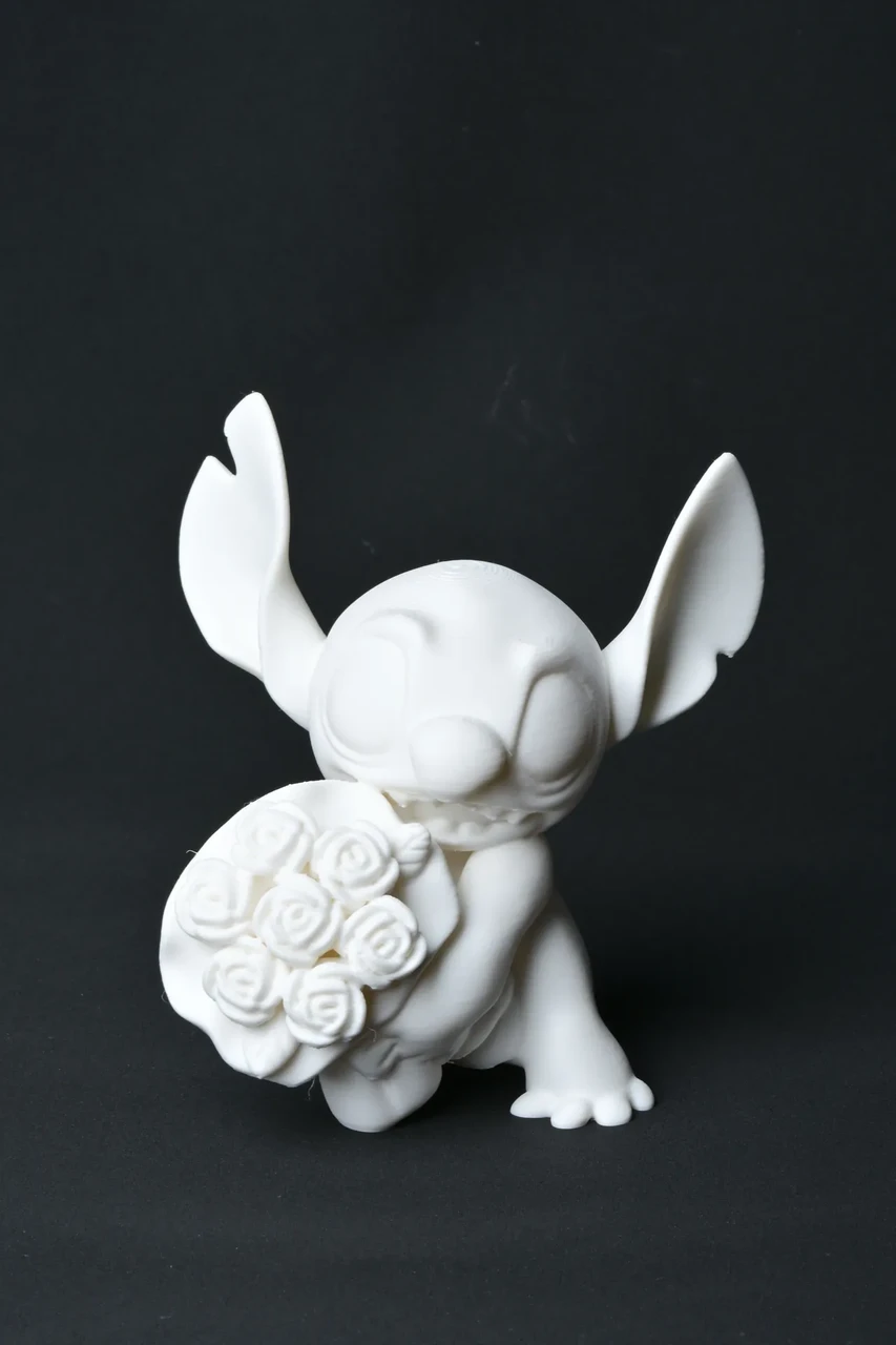 Фігурка Стіч з букетом 10 см Білий - фото 3