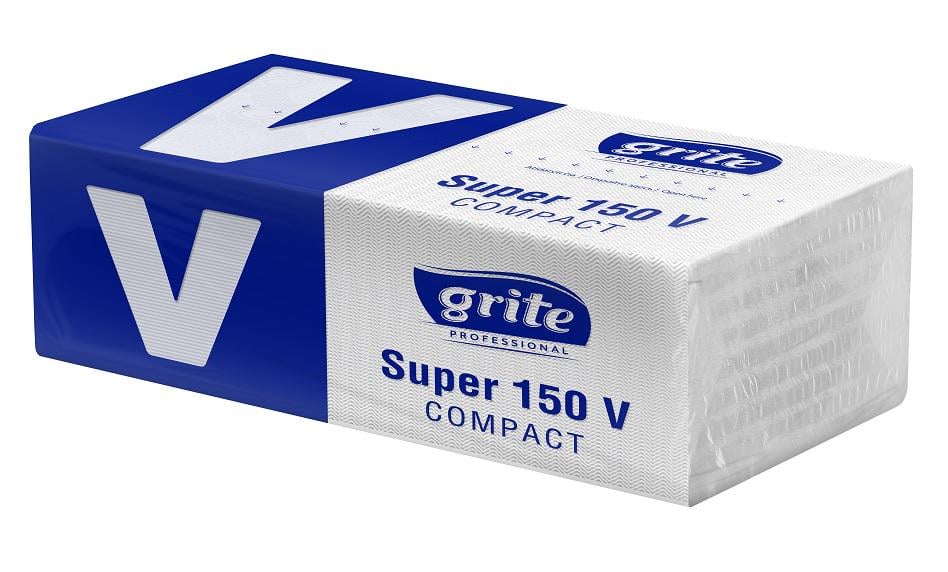 Рушники листові GRITE Super 150 V Compact 220х225 мм 2 шари 150 шт. (3RTOSC1150V_720)