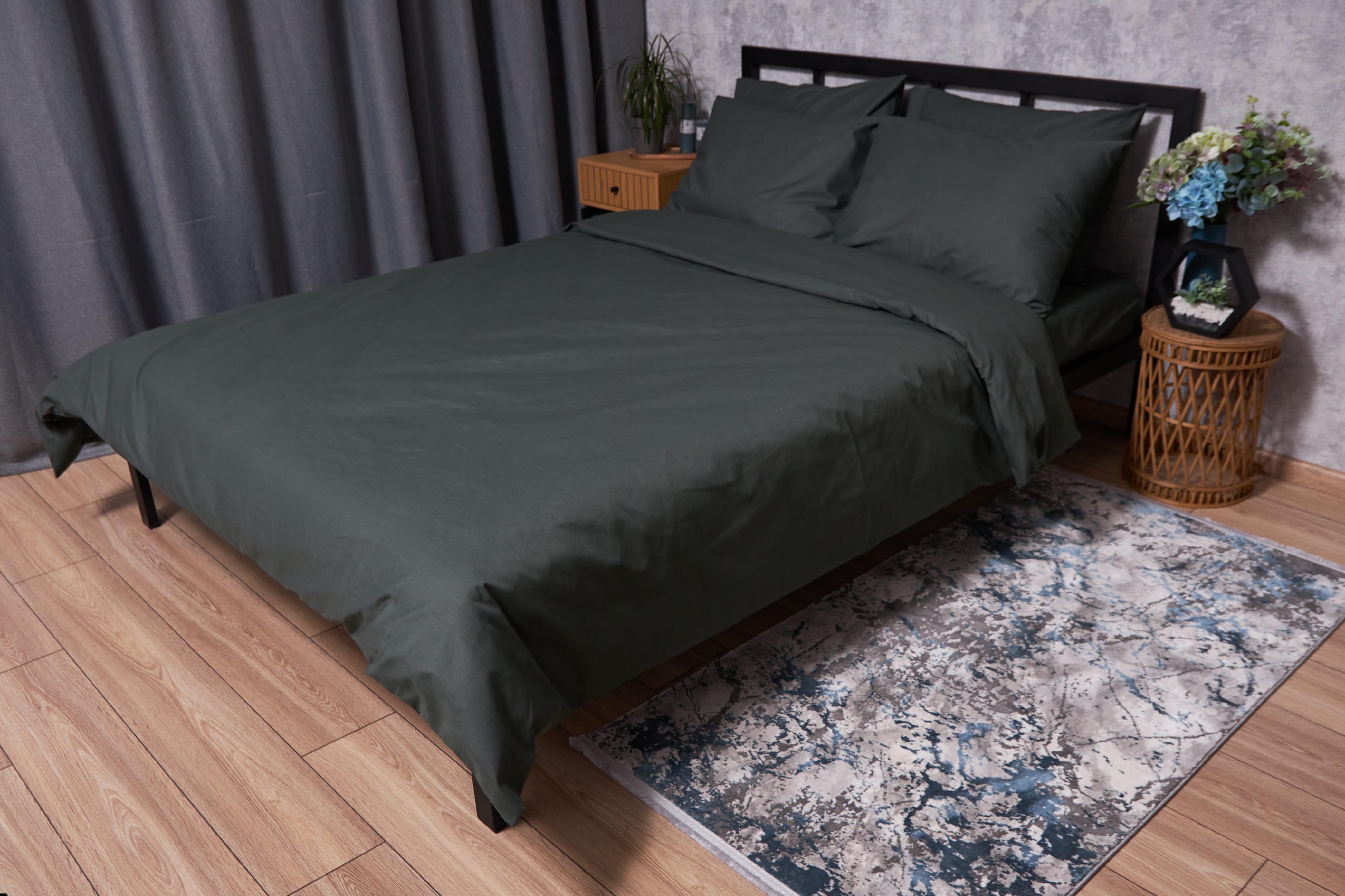 Пододеяльник Moon&Star Gold Люкс бязь евро 200х220 см Dark green(MS-870000133)
