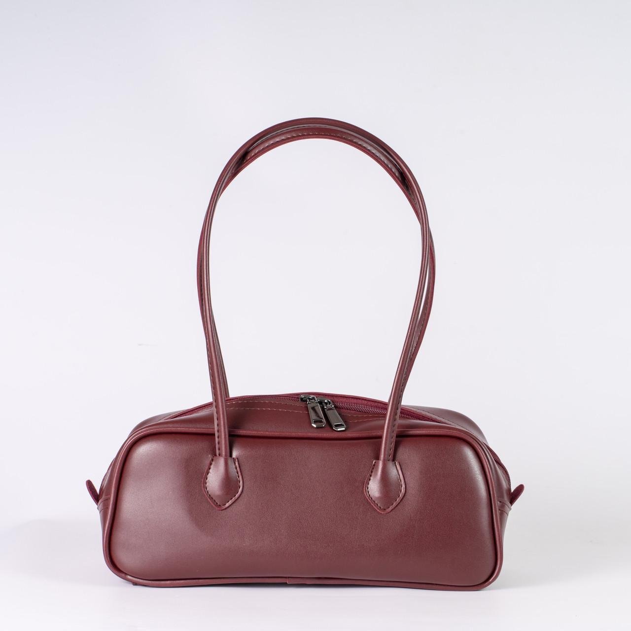 Сумка женская багет из экокожи XENIA №01-25 Бордовый - фото 2 Сумка женская багет из экокожи XENIA №01-25 Бордовый - фото 2