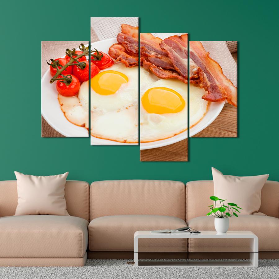 Настенний декор Пара жареных яиц с беконом и помидорами 149x106 см (A256-4)