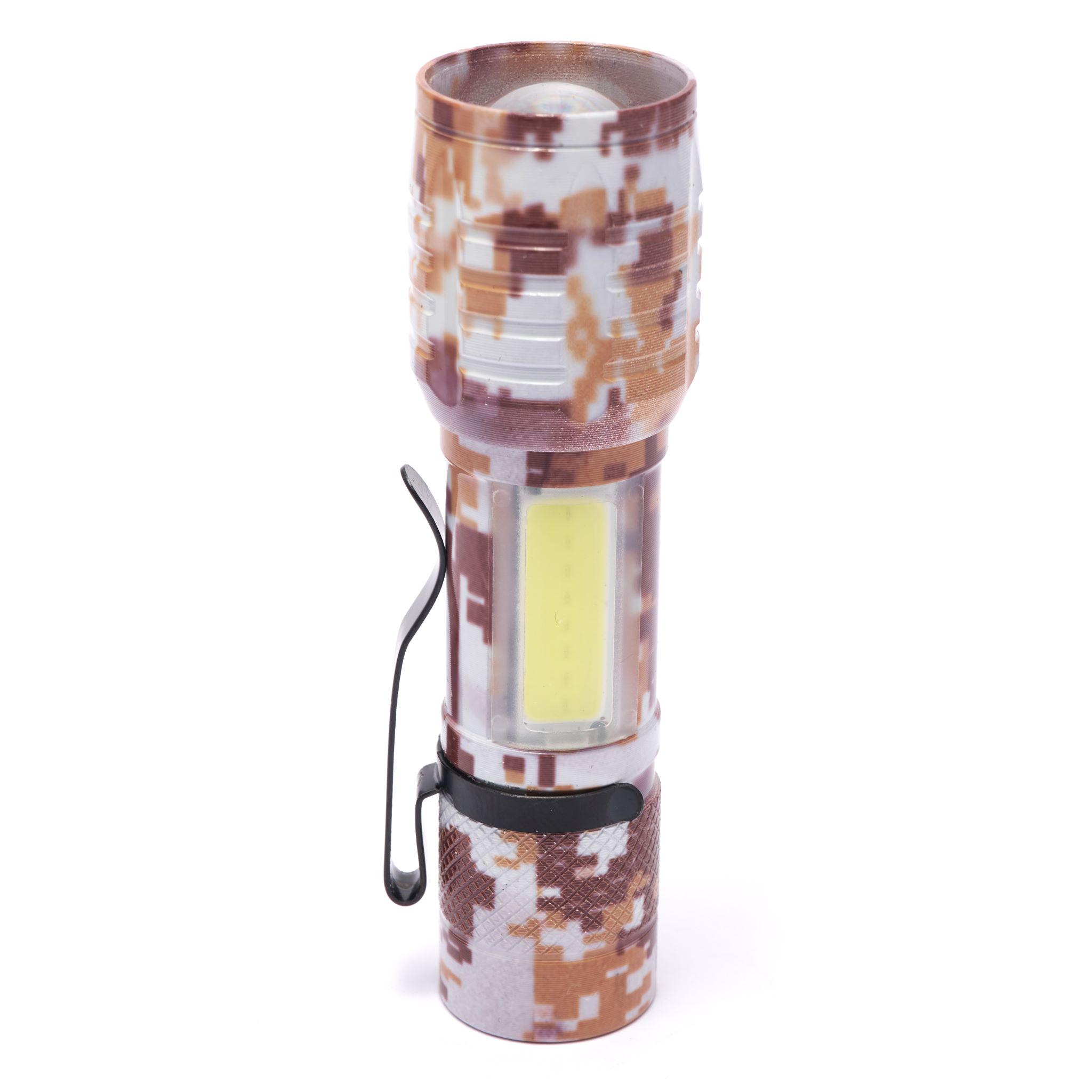 Карманный фонарь с кейсом 3 режима XPE+ COB Камуфляж