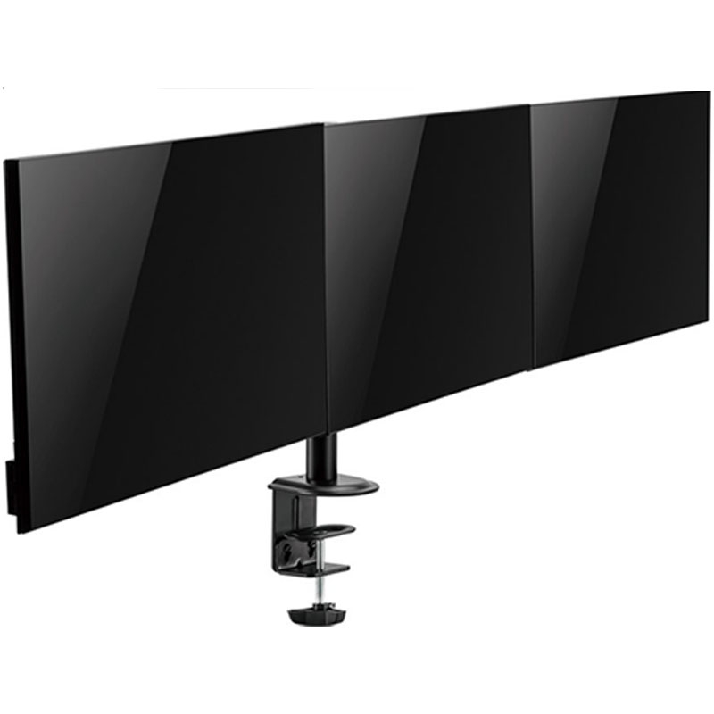 Кронштейн для монітора Brateck LDT66-C034 на 3 монітори 17-27" Чорний (22631578) - фото 3