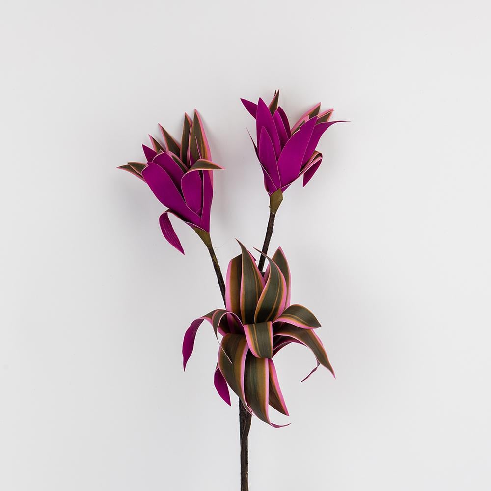 Драцена искусственная 90 см 3 комплекта Фиолетовый