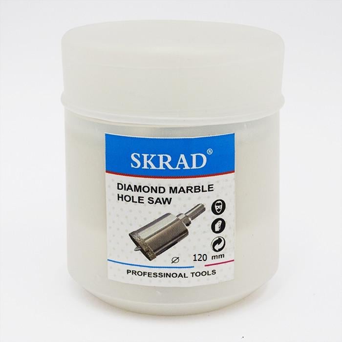 Коронка по стеклу и керамике SKRAD с направляющей 120 мм