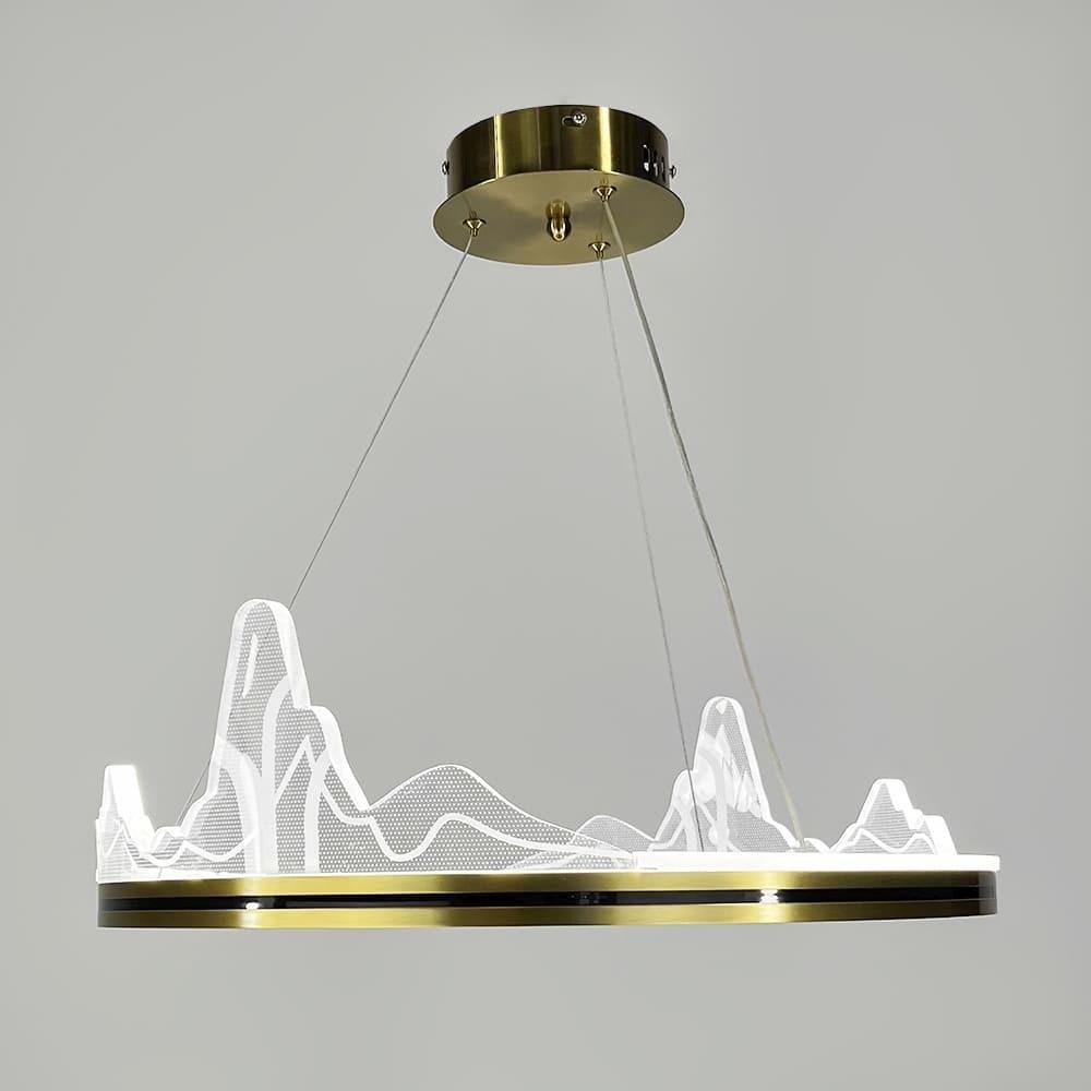 Люстра изысканная подвесная LED с имитацией высокогорья Ø 60 см (SGA 16-600 AB)