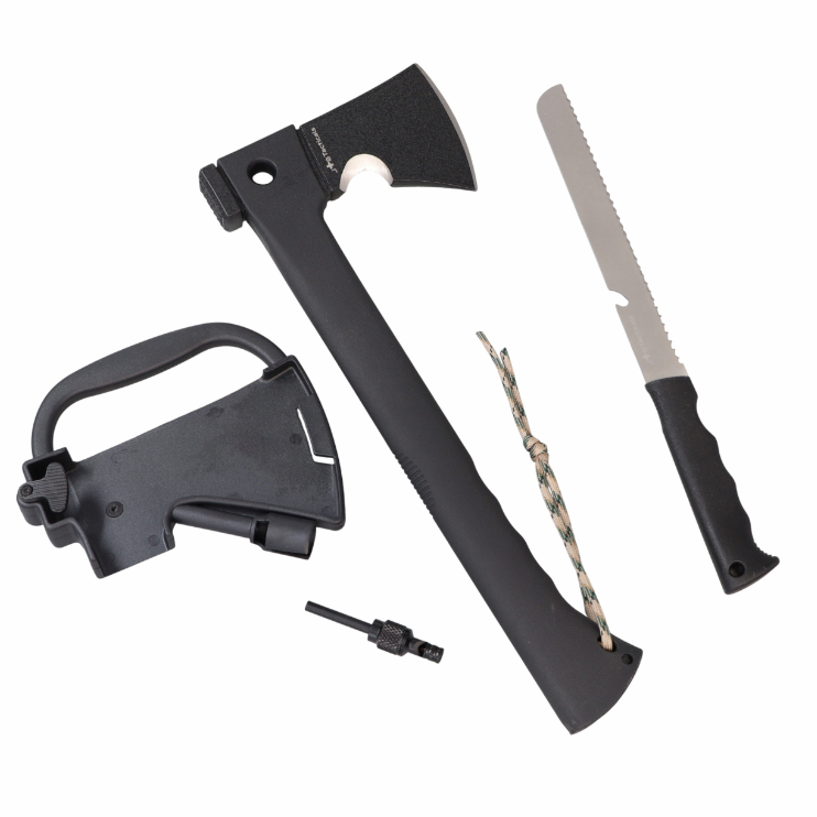 Мультитул JB Tacticals JB-17 топор/нож/разжигатель огня/молоток Черный (2612020078)