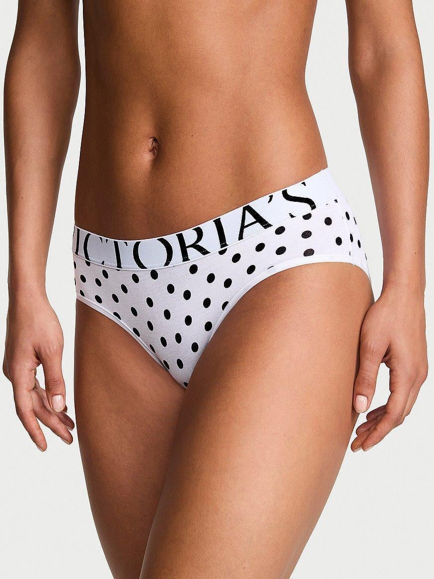 Трусики женские Victoria's Secret Exploded Logo Cotton Hiphugger XXL Белый (3128526761)
