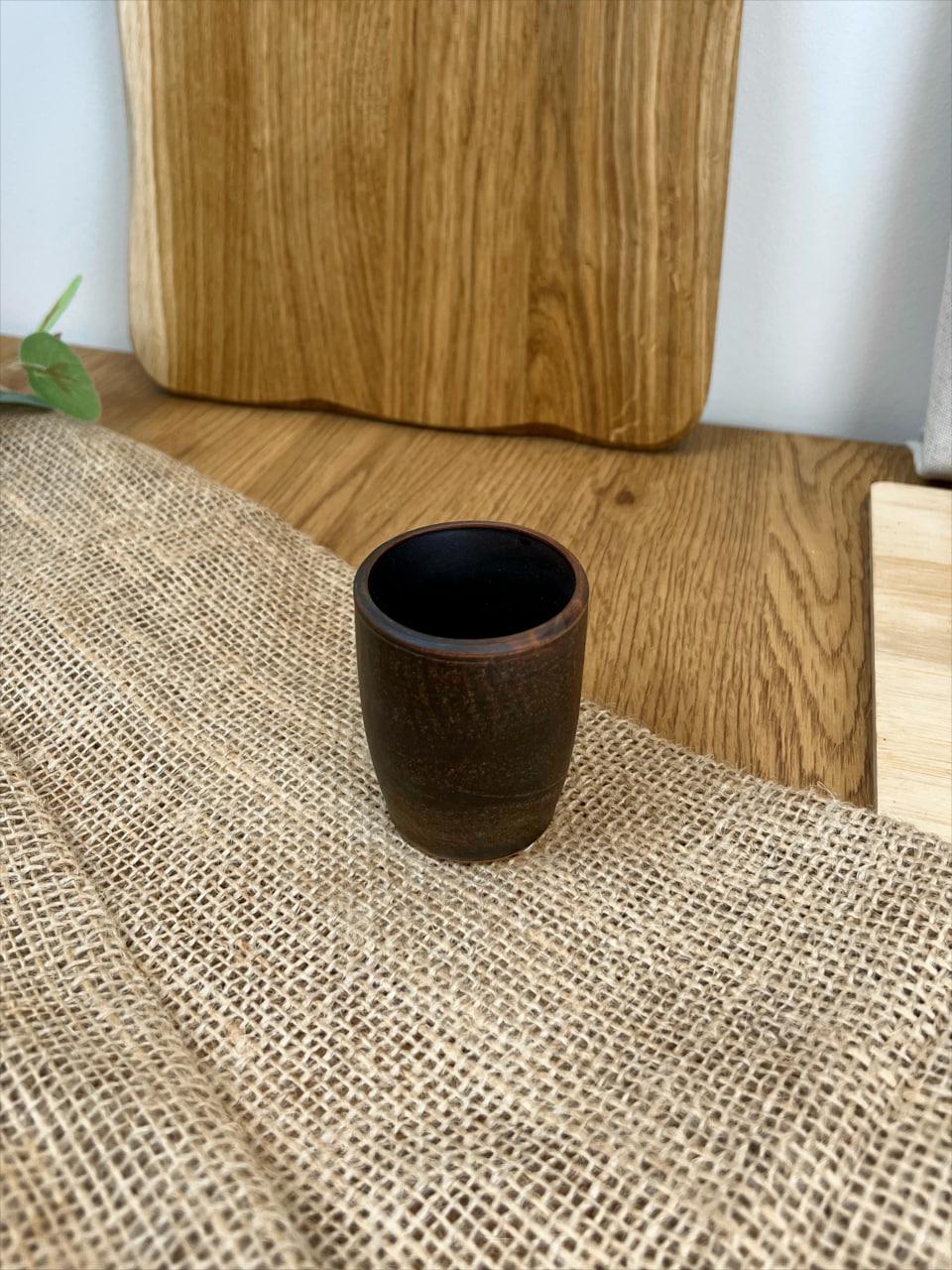 Рюмка керамическая глиняная гладкая 70 мл (3003-4)