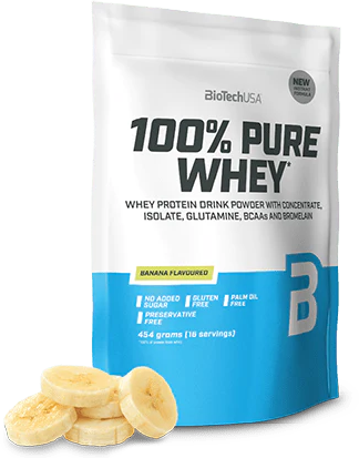 Протеин BioTechUSA 100% Pure Whey 454 g 16 servings Banana - фото 2