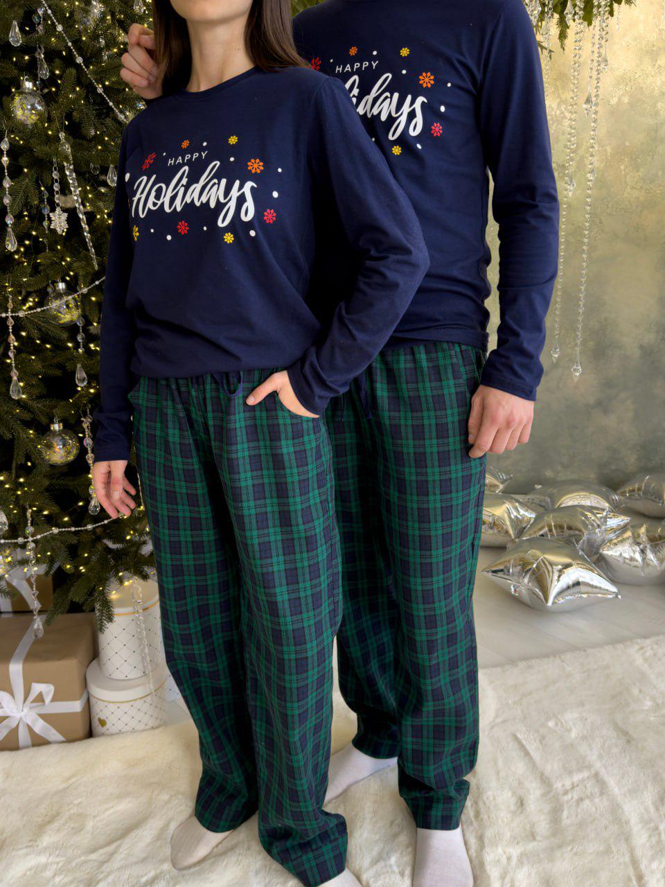 Пижамы парные мужская и женская Бруклин с начесом XL (F230PF23PLW21) - фото 5 Пижамы парные мужская и женская Бруклин с начесом XL (F230PF23PLW21) - фото 5