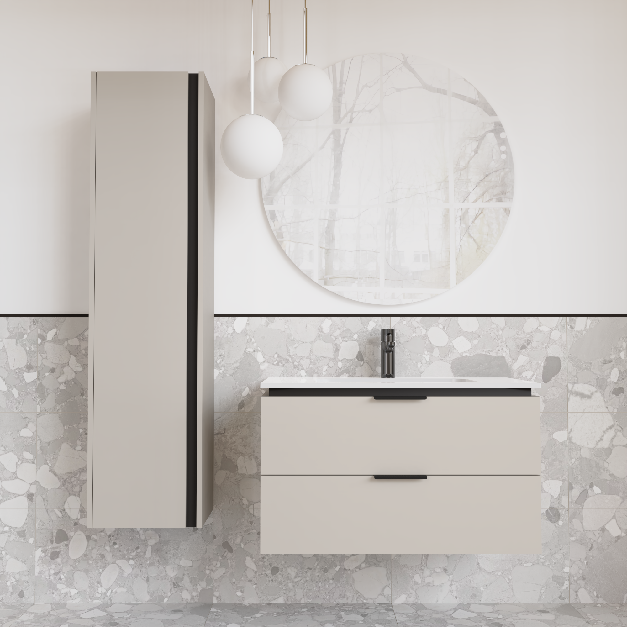 Тумба подвесная с раковиной MVK Vostok Icon 80 В2 800х450х530 мм Кашемир (p280km) - фото 4 Тумба подвесная с раковиной MVK Vostok Icon 80 В2 800х450х530 мм Кашемир (p280km) - фото 4