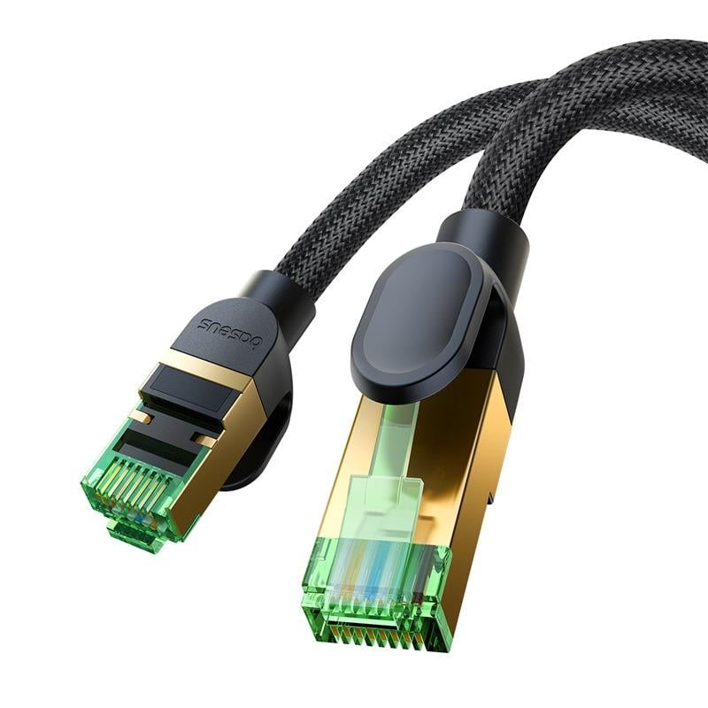 Кабель сетевой патч-корд ASEUS Cat8 40Gbps F/FTP Ethernet Braided Cable 10 м Black (B0013320C111-07)